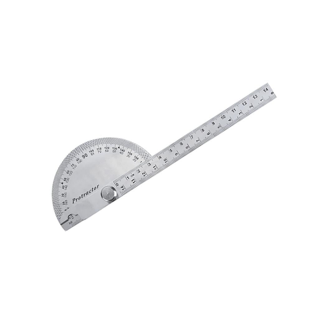 Stainless Steel 180° Protractor Rotary Angle Rule Finder Arm Ruler 0-150mm