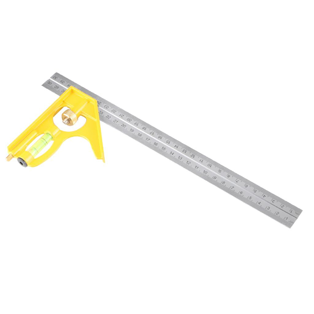 12" Stainless Steel Combination Square Ruler Machinist Measuring Ruler Angle