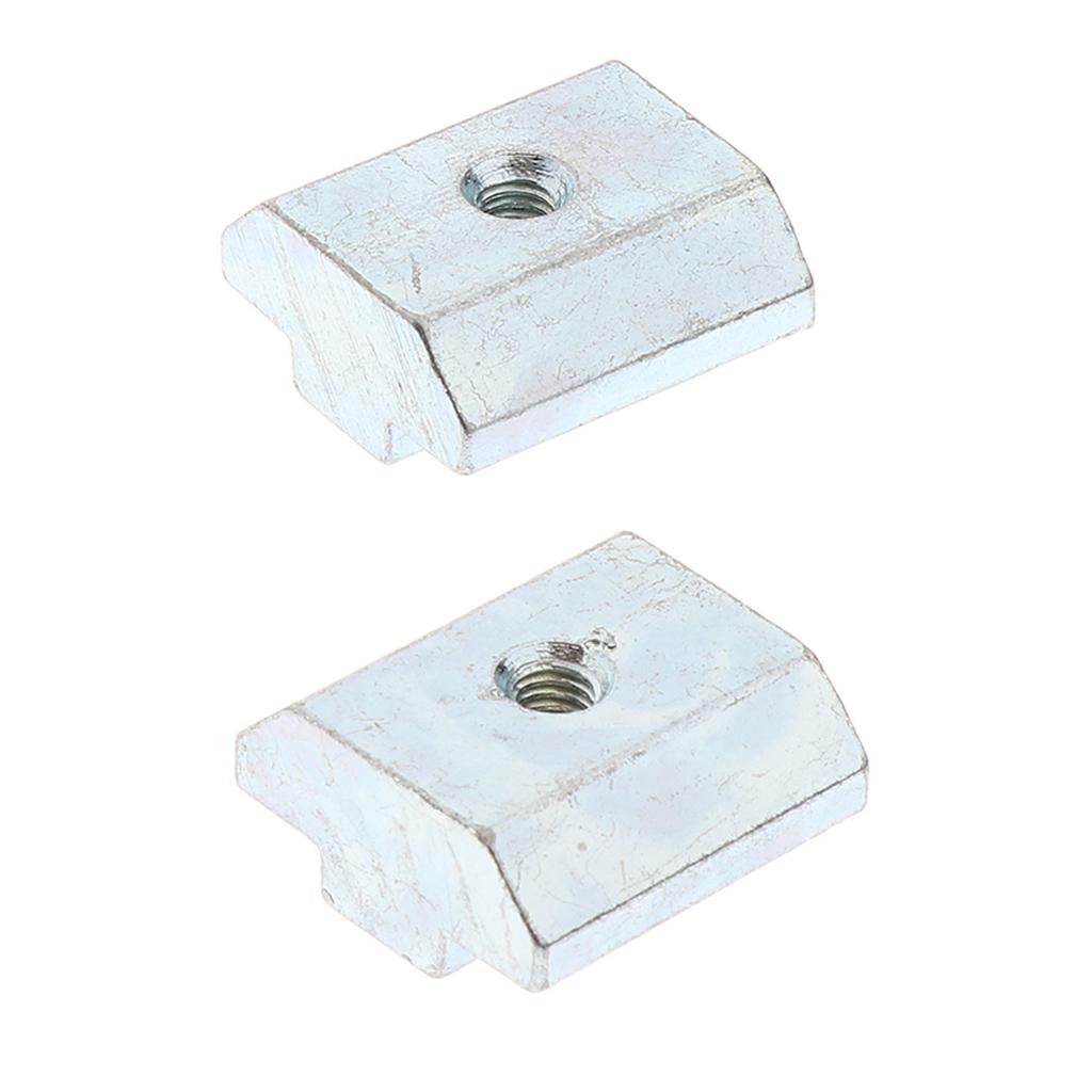 M6 T-Sliding Block Slots For 30 Series Nickel Plated Carbon Steel 6mm 20PCS
