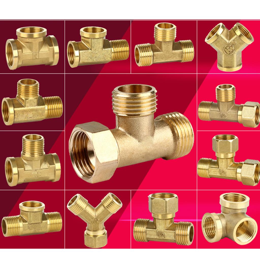 1/2'' Female Male 3 Way Tube Hose Coupler Connector Joint Fitting Type A