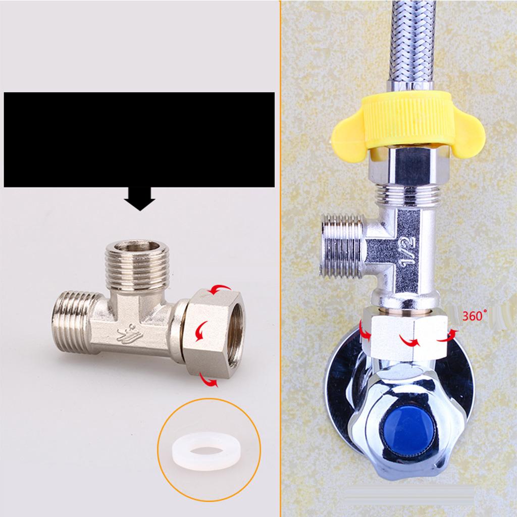 1/2'' Female Male 3 Way Tube Hose Coupler Connector Joint Fitting Type A