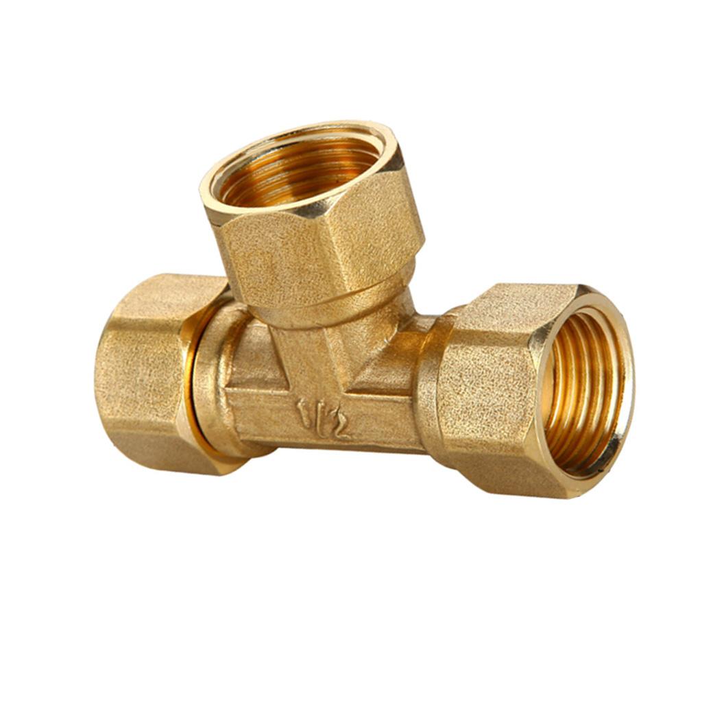 1/2'' Female Male 3 Way Tube Hose Coupler Connector Joint Fitting Type A