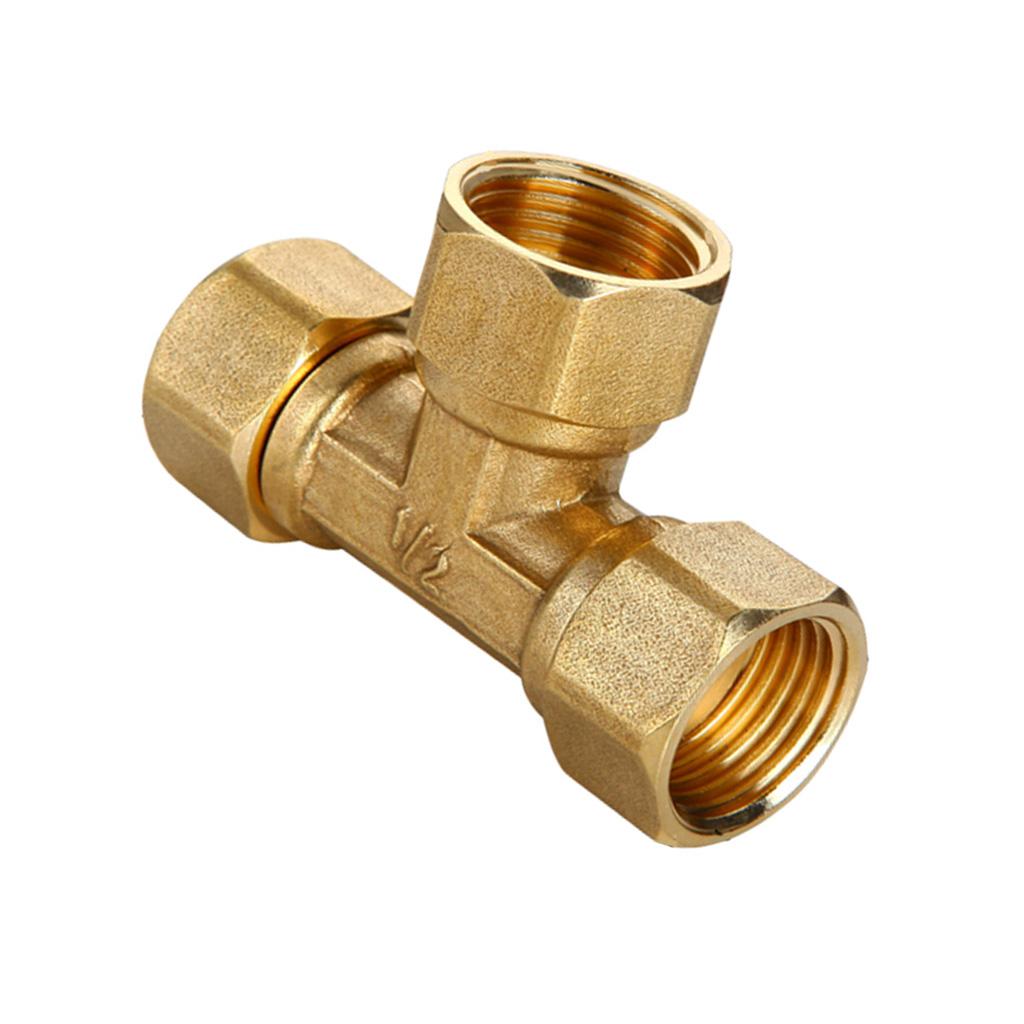 1/2'' Female Male 3 Way Tube Hose Coupler Connector Joint Fitting Type A