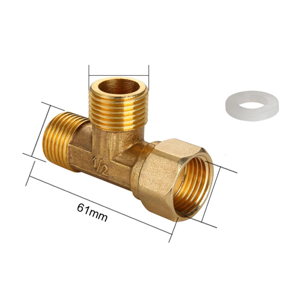 1/2'' Female Male 3 Way Tube Hose Coupler Connector Joint Fitting Type D