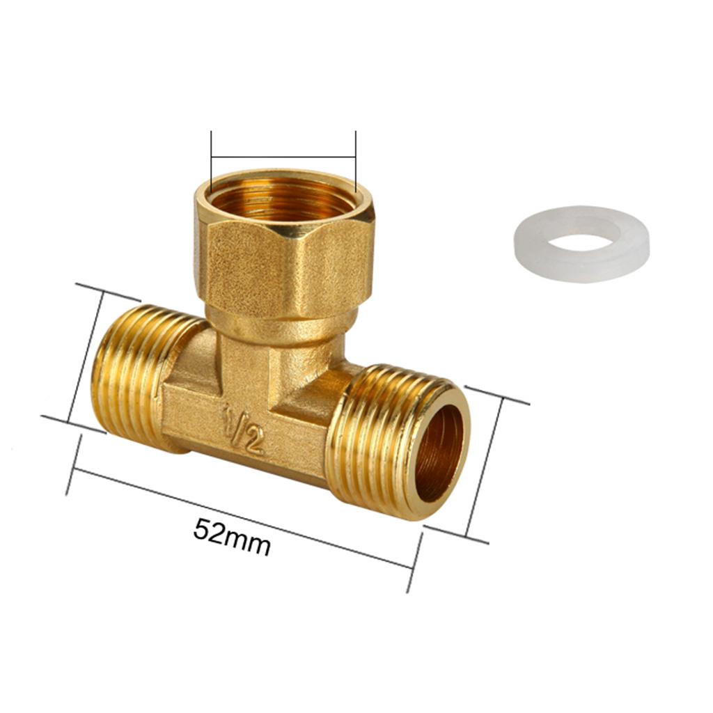 1/2'' Female Male 3 Way Tube Hose Coupler Connector Joint Fitting Type E