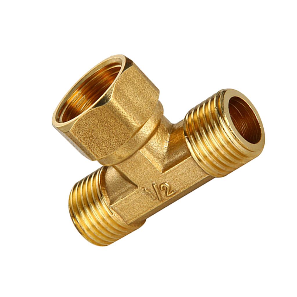 1/2'' Female Male 3 Way Tube Hose Coupler Connector Joint Fitting Type E