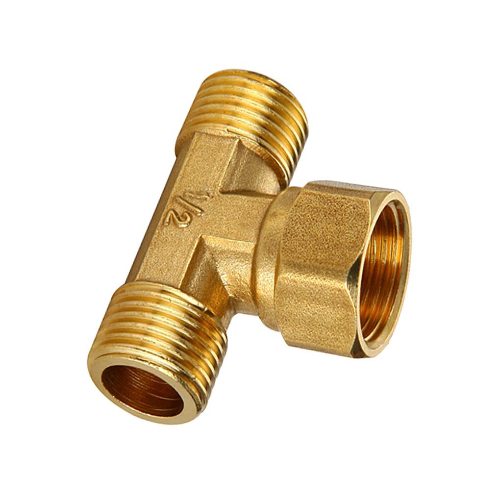 1/2'' Female Male 3 Way Tube Hose Coupler Connector Joint Fitting Type E