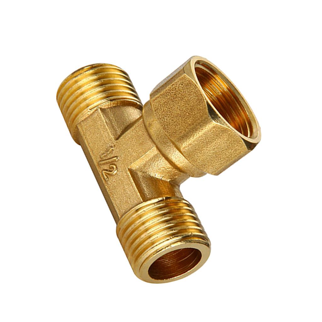 1/2'' Female Male 3 Way Tube Hose Coupler Connector Joint Fitting Type E