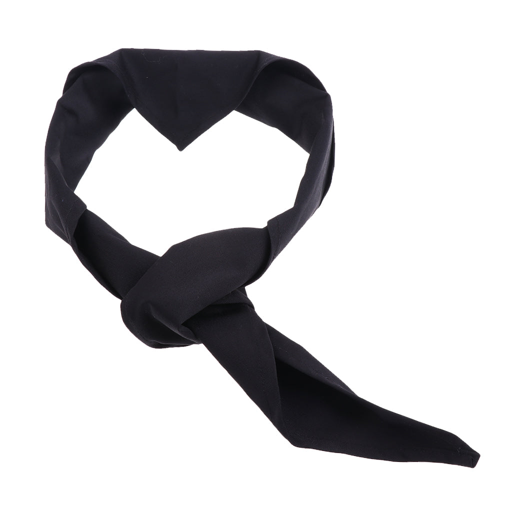 Chef Restaurant Kitchen Neckwear Neck Tie Scarf Neckerchief - Black