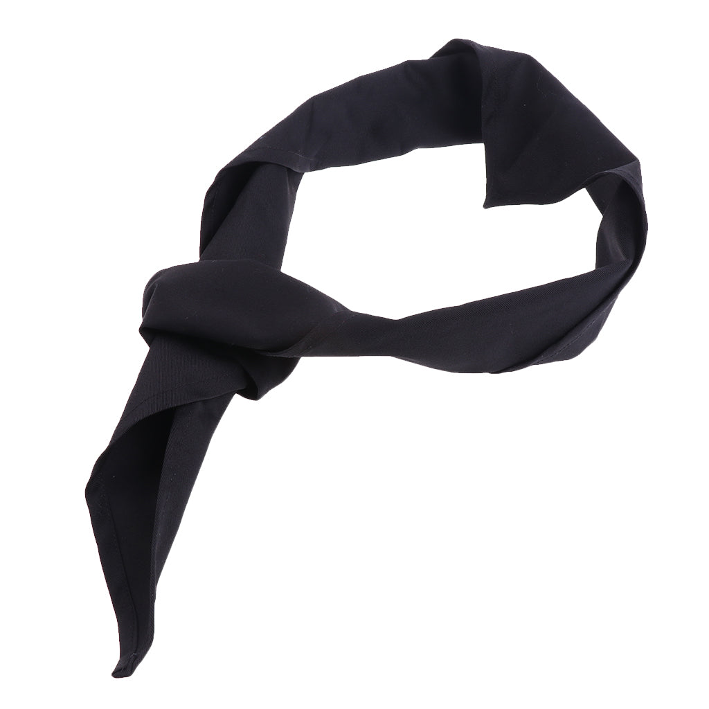 Chef Restaurant Kitchen Neckwear Neck Tie Scarf Neckerchief - Black