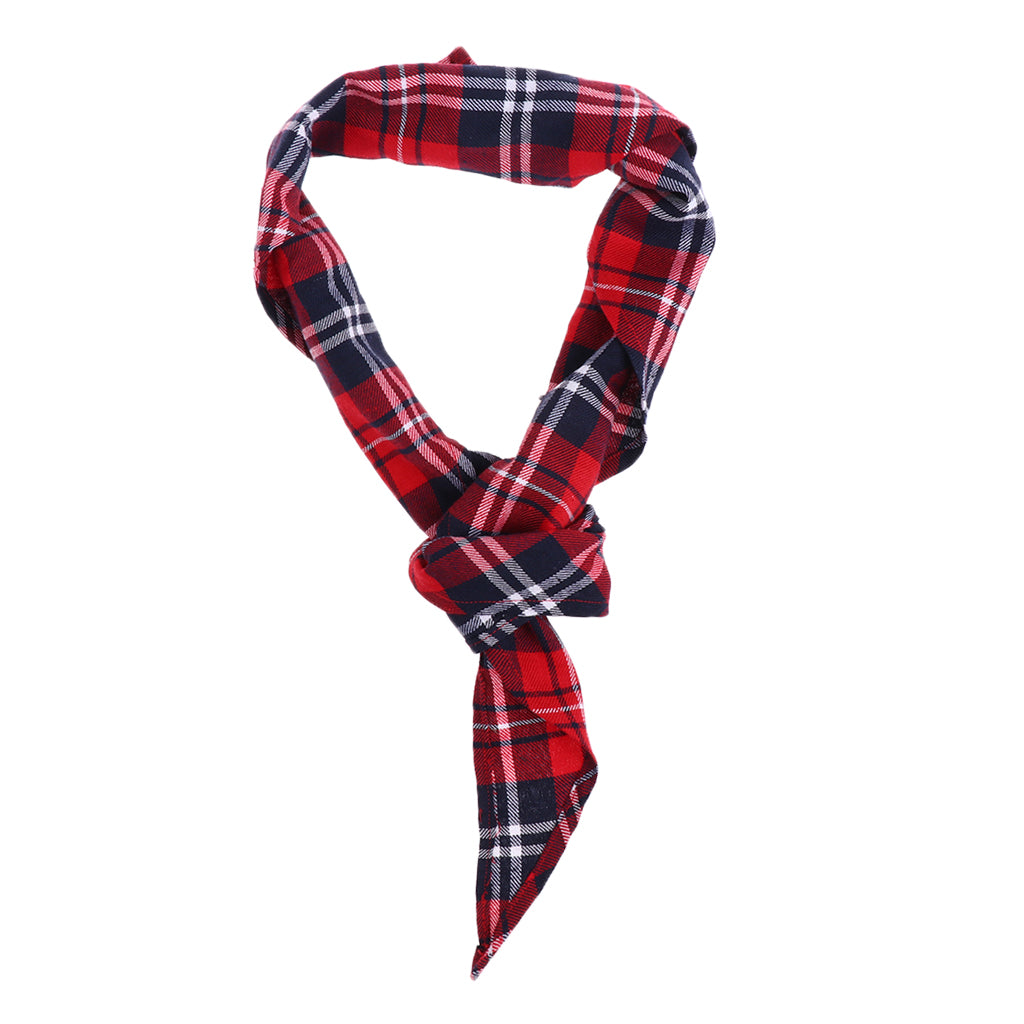 Chef Restaurant Kitchen Neckwear Neck Tie Scarf Neckerchief - Red Plaid