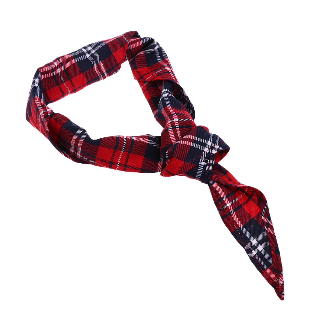 Chef Restaurant Kitchen Neckwear Neck Tie Scarf Neckerchief - Red Plaid