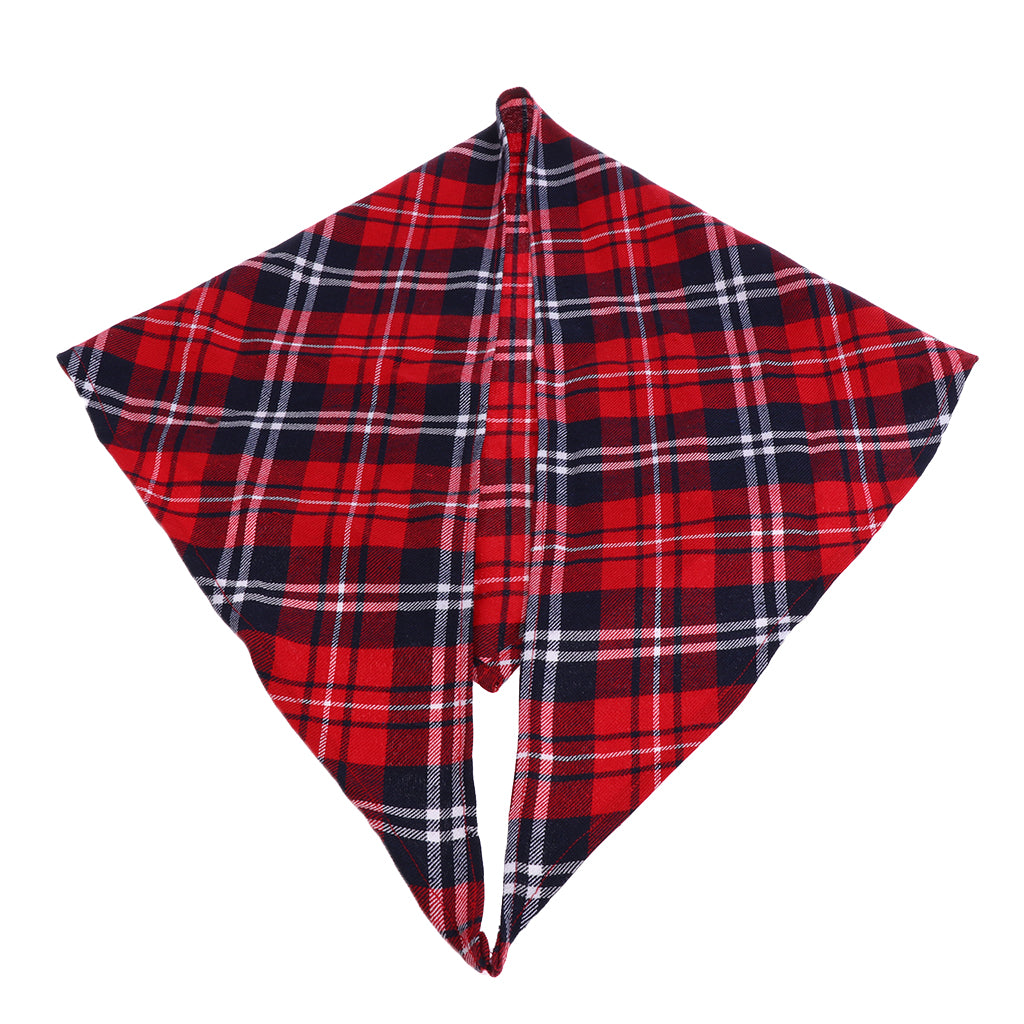 Chef Restaurant Kitchen Neckwear Neck Tie Scarf Neckerchief - Red Plaid