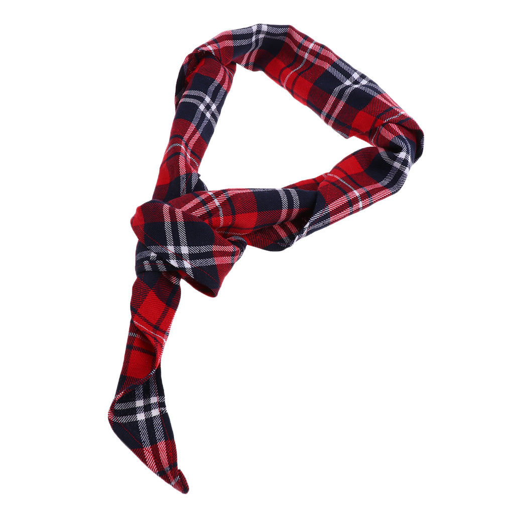 Chef Restaurant Kitchen Neckwear Neck Tie Scarf Neckerchief - Red Plaid