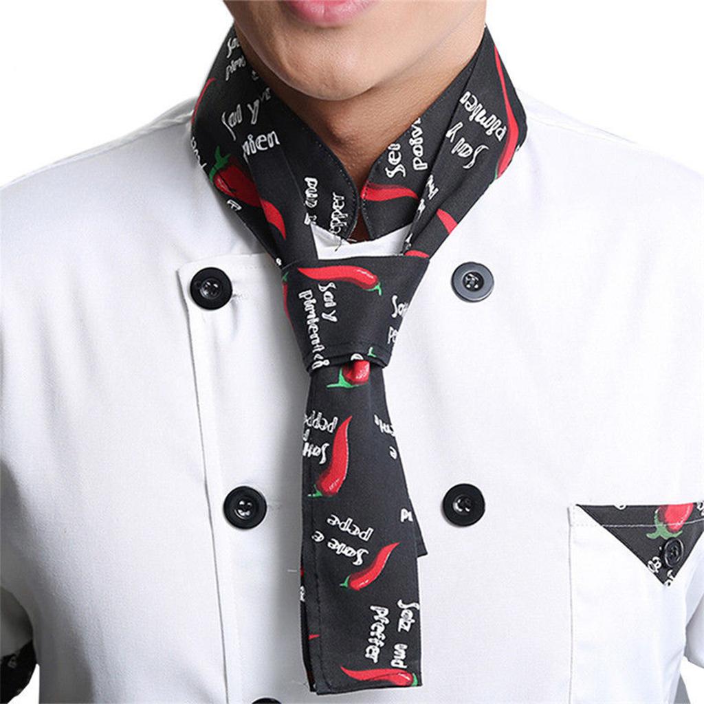 Chef Neck Scarf Neckerchief Sweat Towel for Restaurant Kitchen Waiter Chili