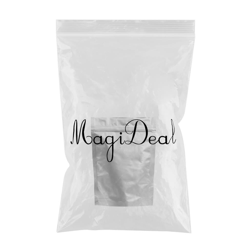 50 Pieces Matte Resealable Zip Mylar Bag Food Storage Pouches 14x19cm Silver