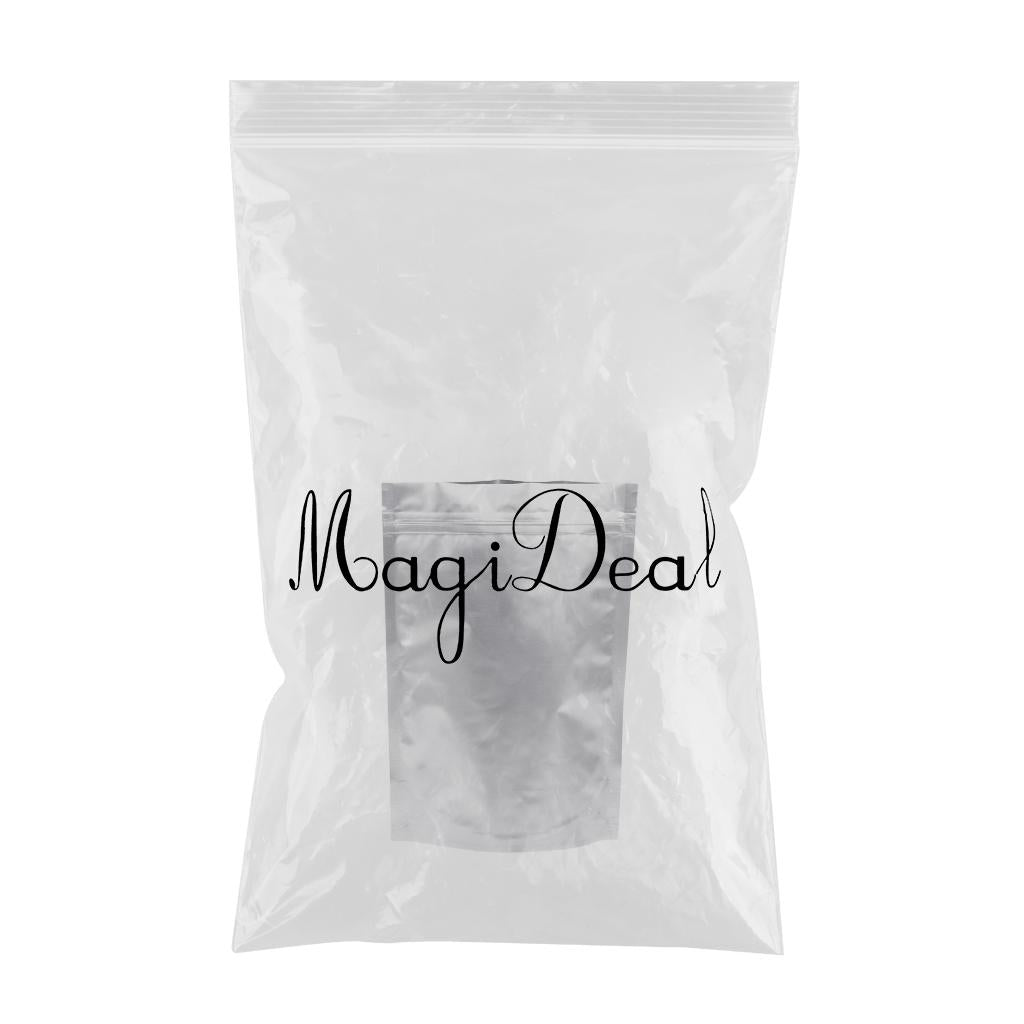 50 Pieces Matte Resealable Zip Mylar Bag Food Storage Pouches 17x24cm Silver