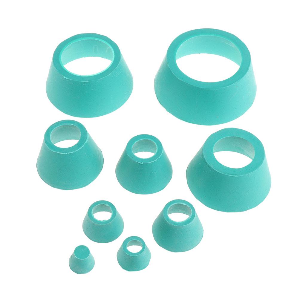Set of 9pcs Filter Adapter Cones Set, Buchner Funnel Flask Adapter Set, Tapered Collar, Good Elasticity Smooth Surface Hardwearing
