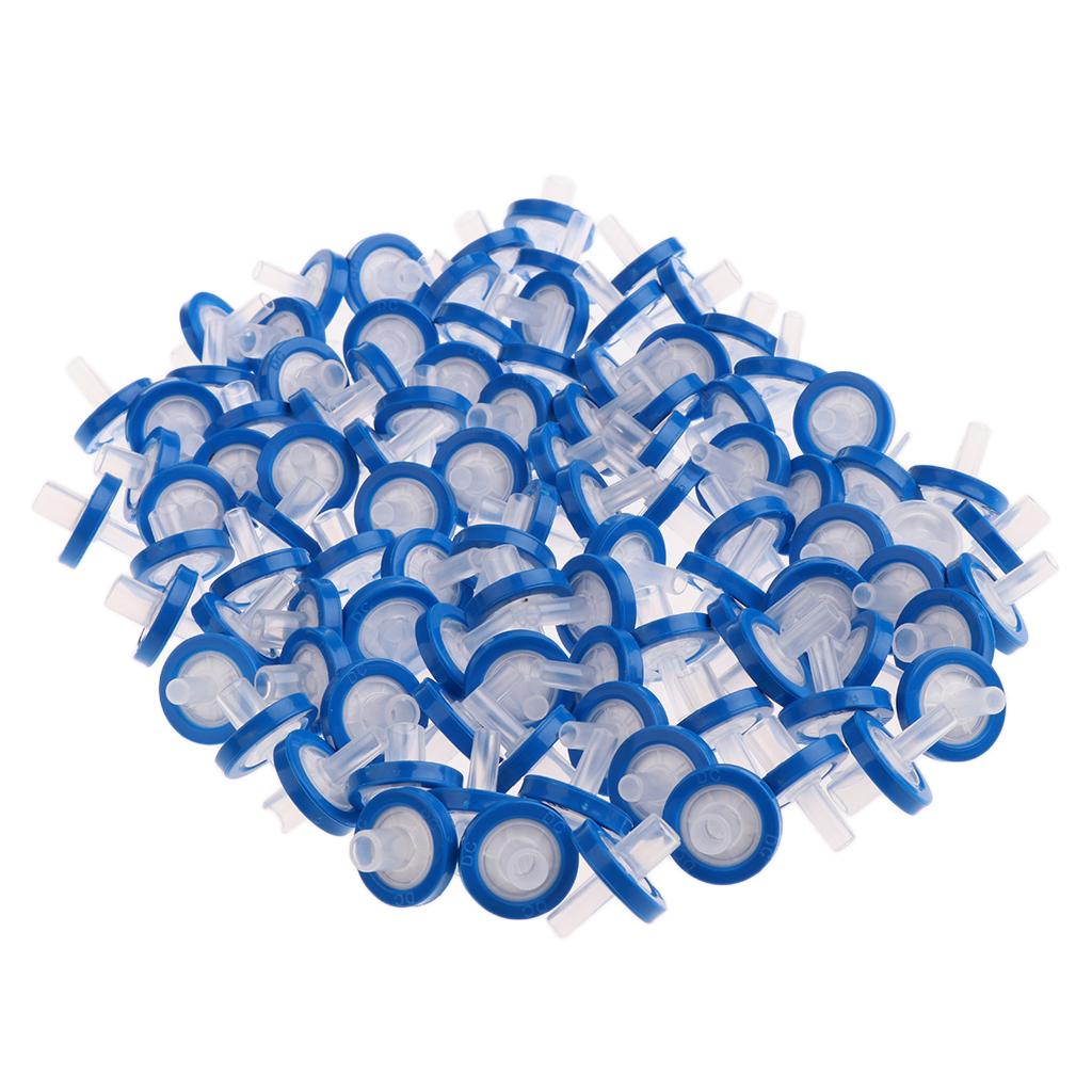 100pcs Scientific Blue Filters 13 mm Diameter 0.45um Water Solution Membrane