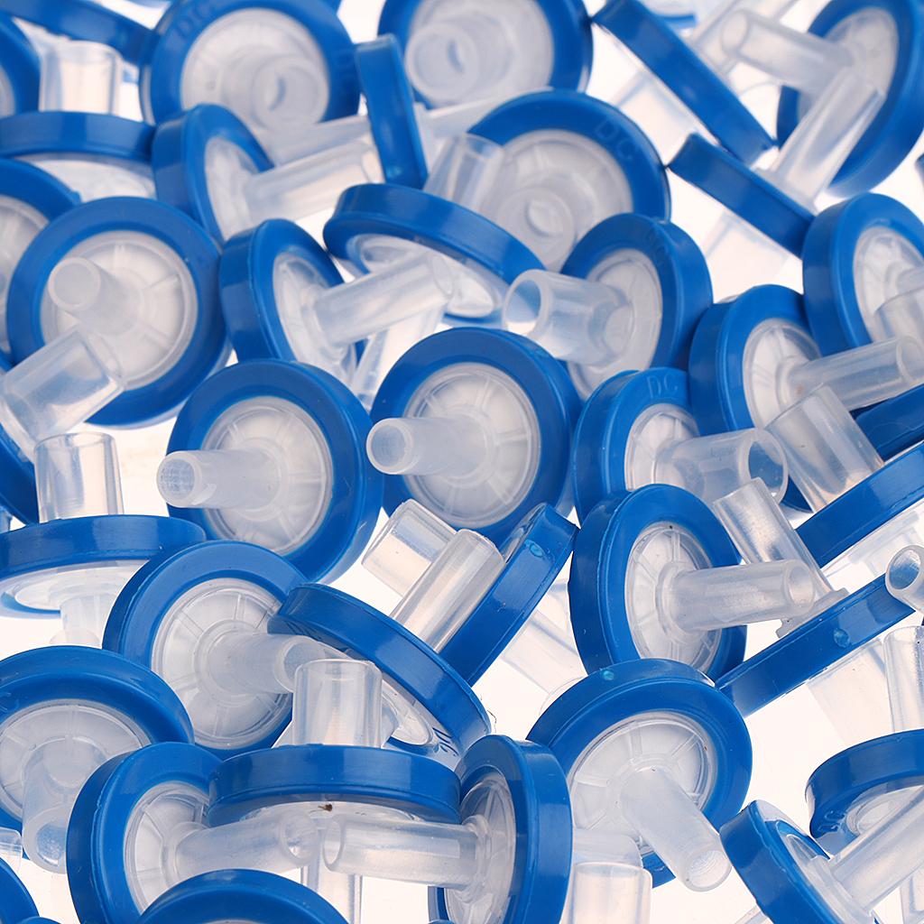 100pcs Scientific Blue Filters 13 mm Diameter 0.45um Water Solution Membrane