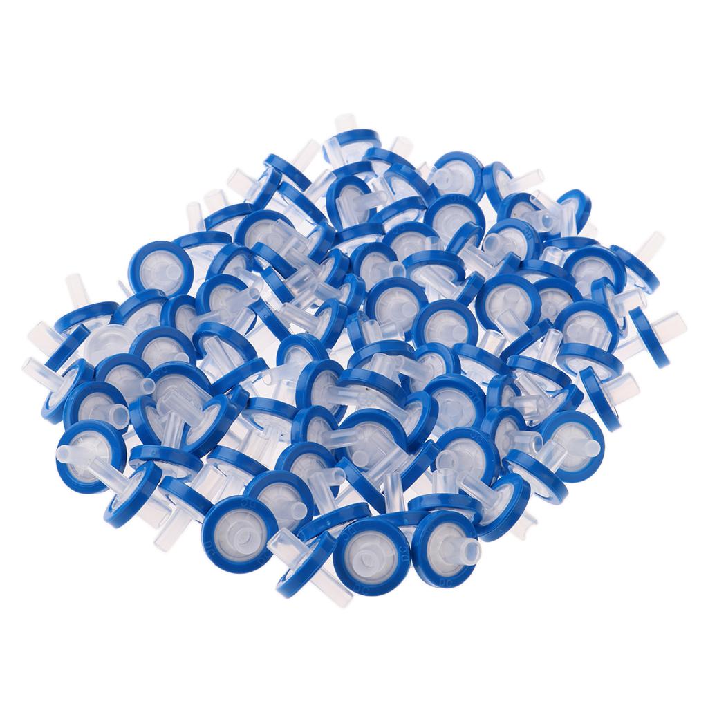 100pcs Scientific Blue Filters 13 mm Diameter 0.45um Water Solution Membrane