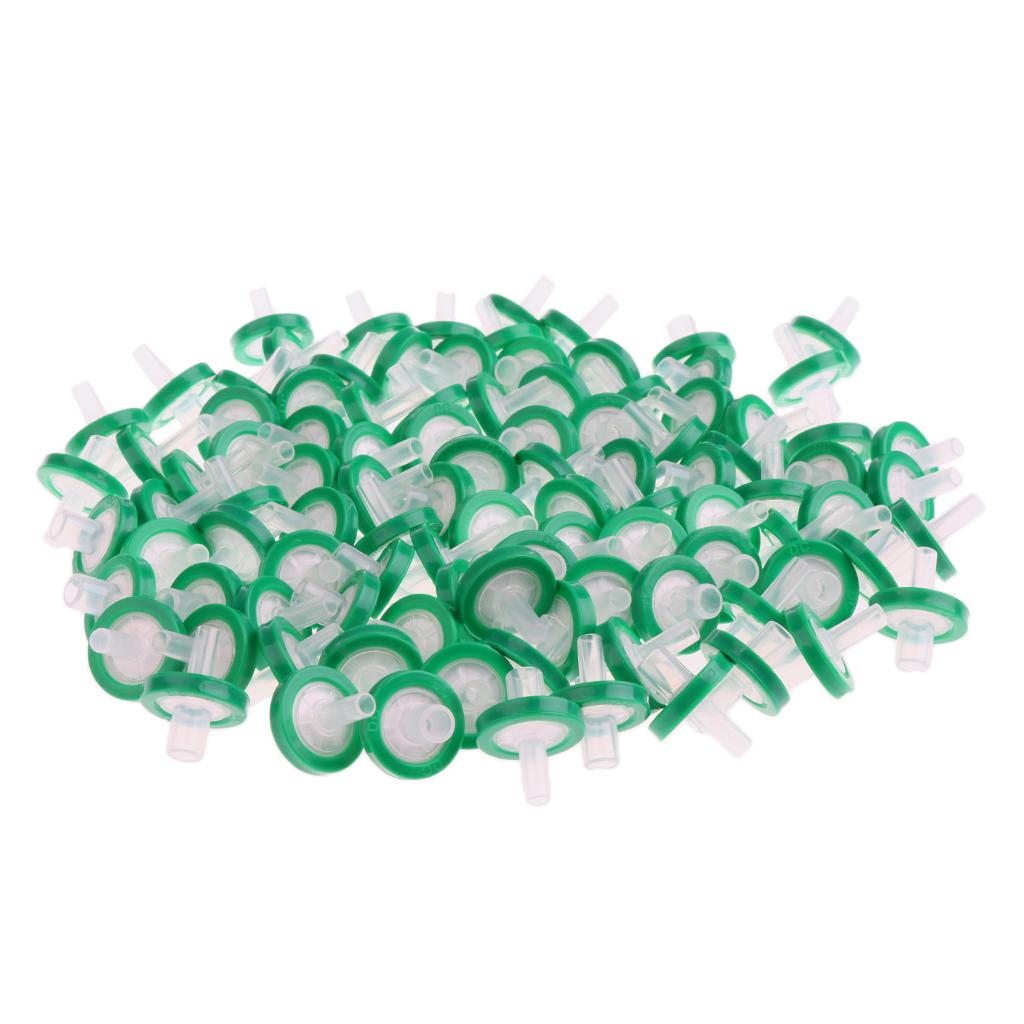 100pcs Scientific Green Filters 13 mm Diameter 0.22um Organic Solution Membrane