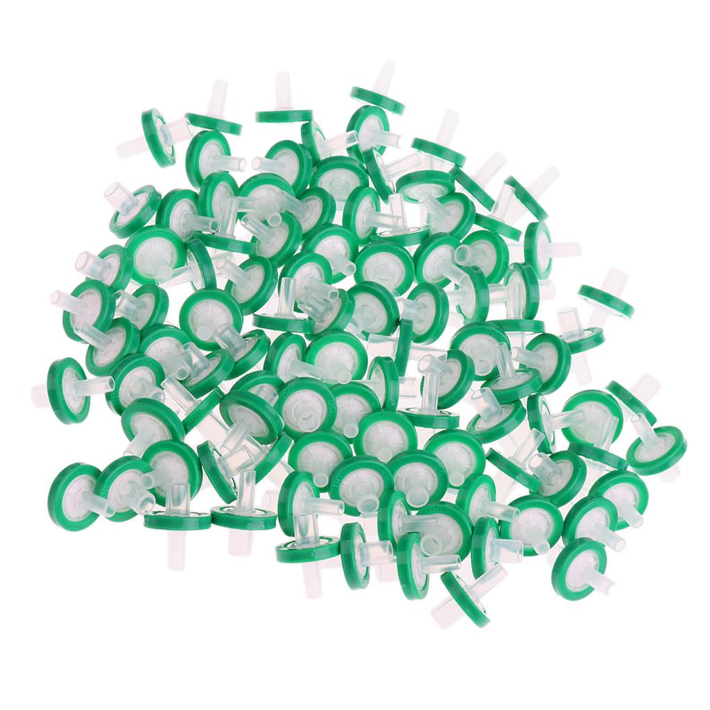 100pcs Scientific Green Filters 13 mm Diameter 0.22um Organic Solution Membrane