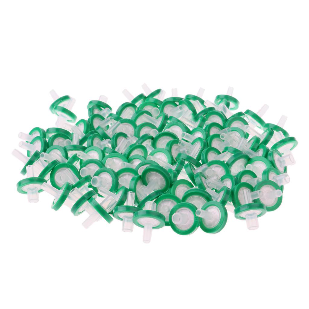 100pcs Scientific Green Filters 13 mm Diameter 0.22um Organic Solution Membrane