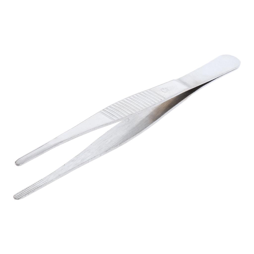 3xStainless Steel Tweezers 12.5 cm / 5 inch for Chemistry Experiment