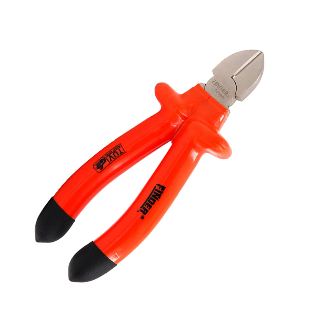 Multi-functional Flat Nose Pliers With Insulating Plastic Handle Wire Pliers 7.28 inches Length