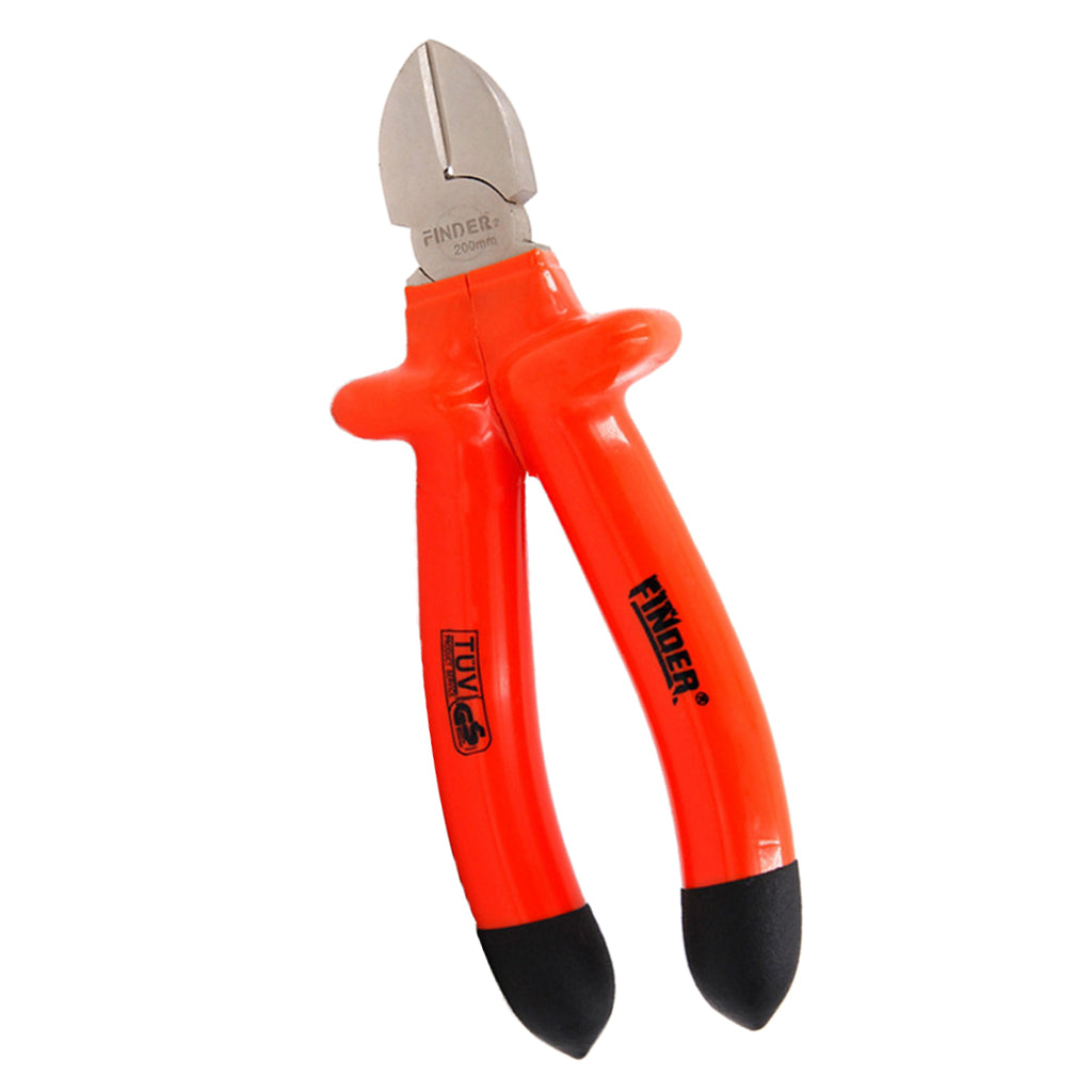 Multi-functional Flat Nose Pliers With Insulating Plastic Handle Wire Pliers 7.28 inches Length