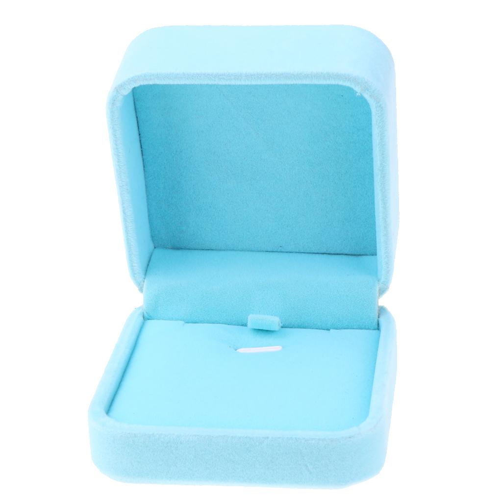 Necklace Pendant Bracelet Earring Jewelry Display Gift Box  Light Blue