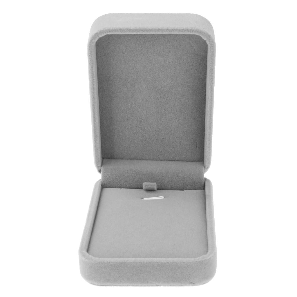 Big Necklace Pendant Bracelet Jewelry Display Storage Box Case Grey