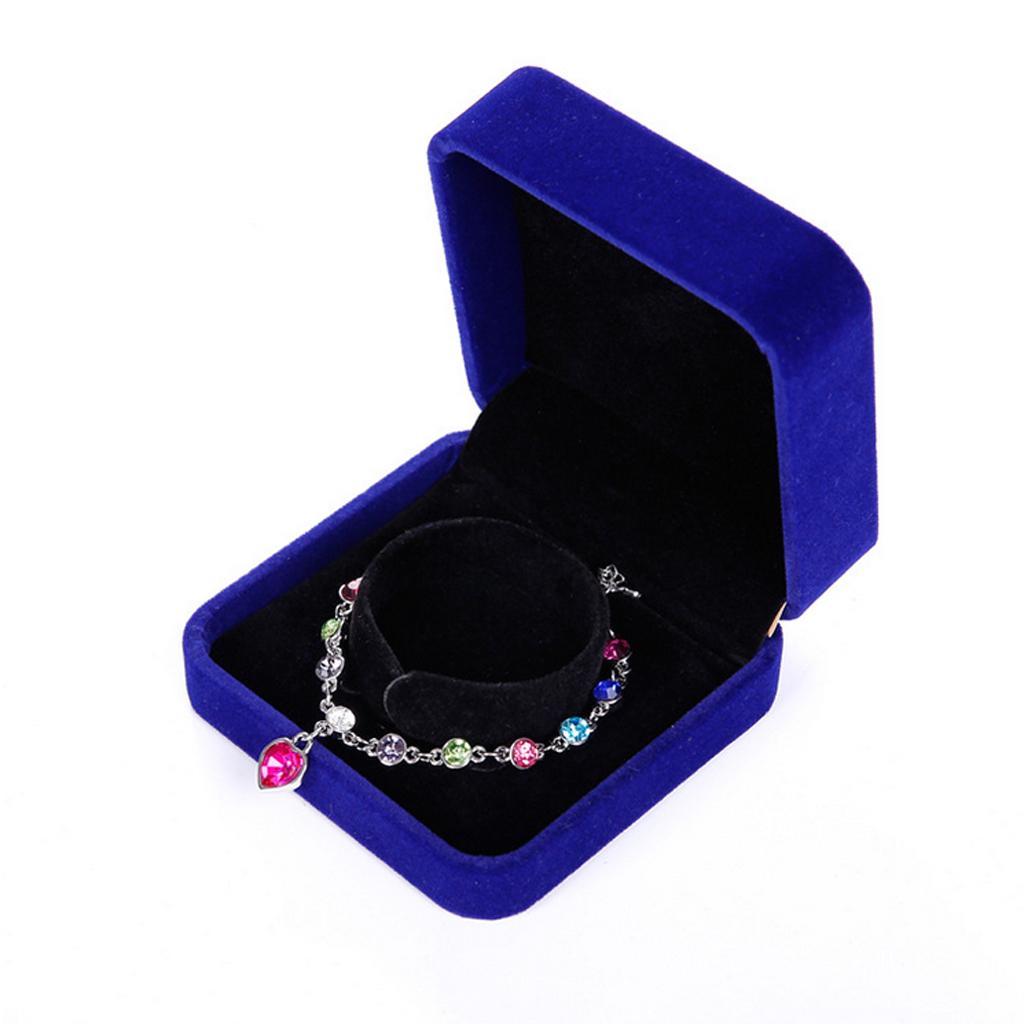 Bracelet Bangle Watch Jewelry Storage Presentation Gift Box Case Dark Blue