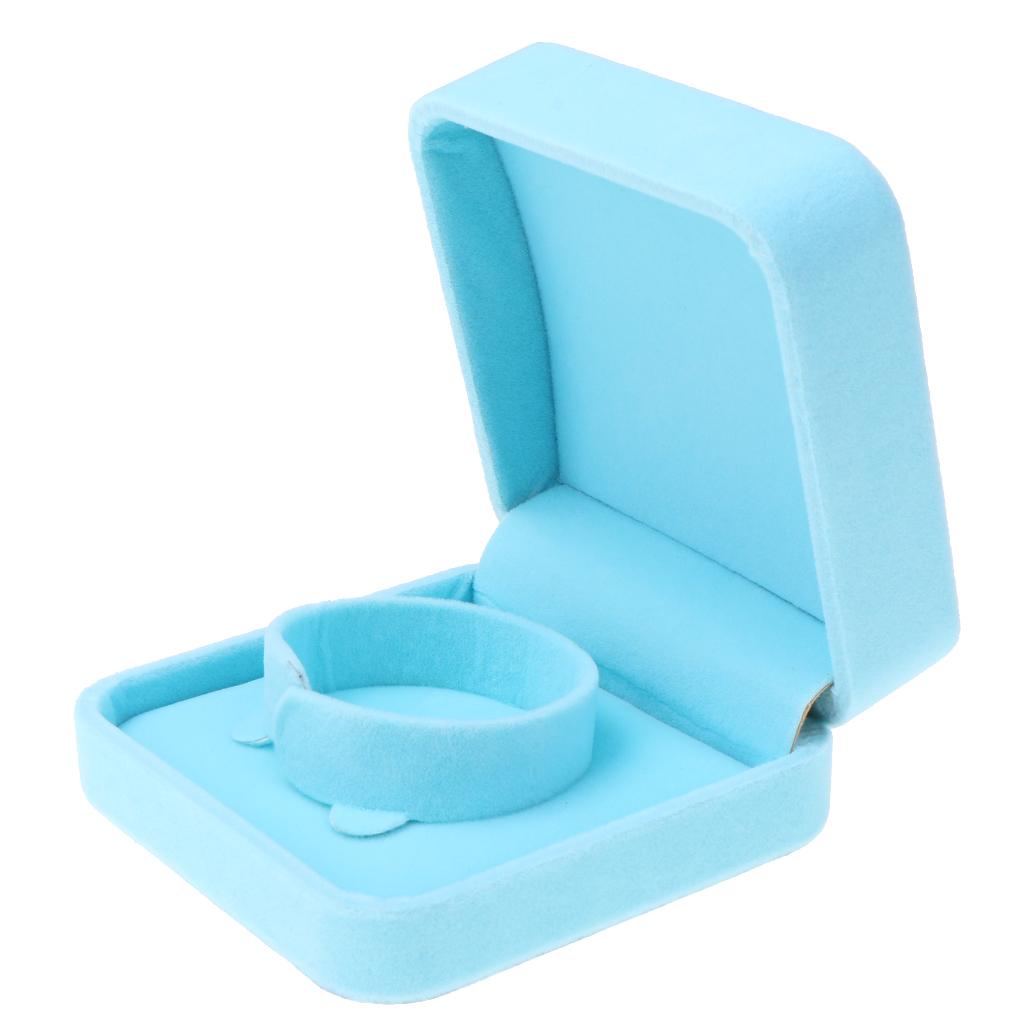 Bracelet Bangle Watch Jewelry Storage Presentation Gift Box Case Light Blue