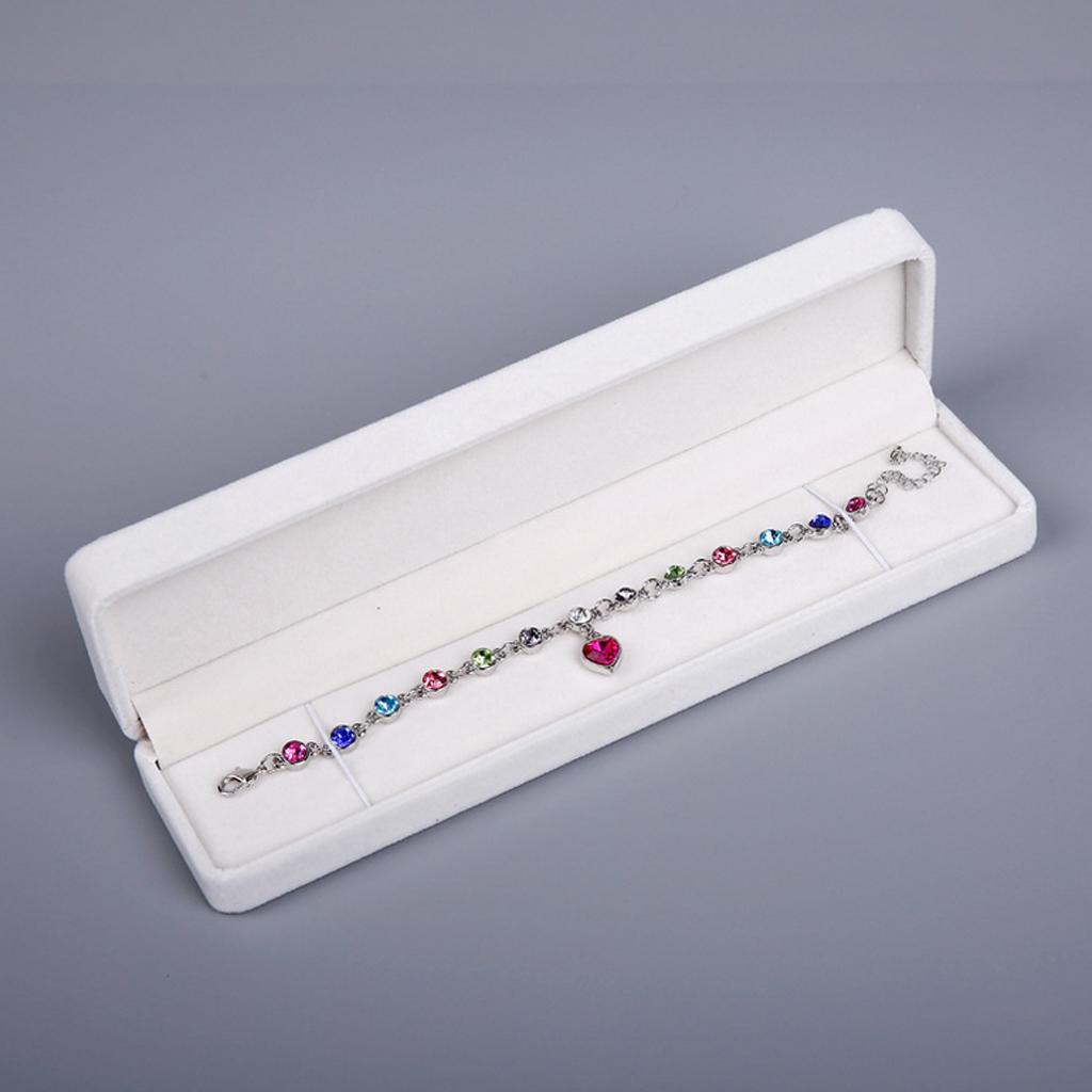 Long Necklace Bracelet Jewelry Storage Presentation Gift Box White