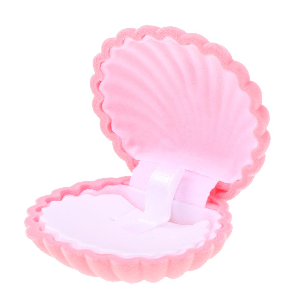 Shell Jewelry Gift Ring Box for Personal Jewelry Necklace Storage Pink