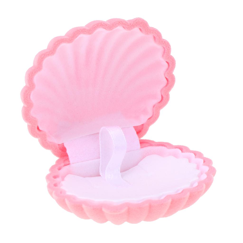 Shell Jewelry Gift Ring Box for Personal Jewelry Necklace Storage Pink