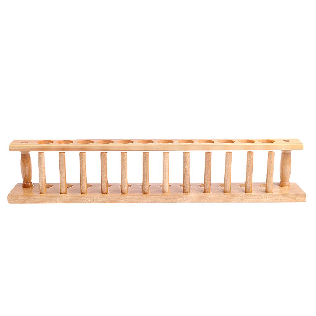 12 Holes Wooden Test Tube Rack For School And Lab Test Colorimetric Analysis