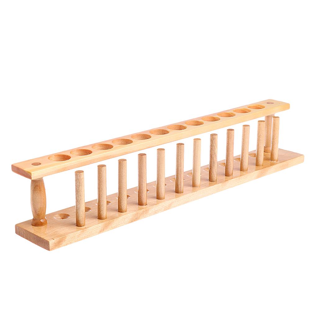 12 Holes Wooden Test Tube Rack For School And Lab Test Colorimetric Analysis