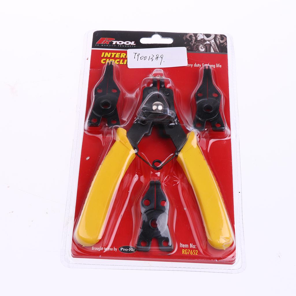 Combination Internal External Circlip Pincher Snap Ring Pliers Set