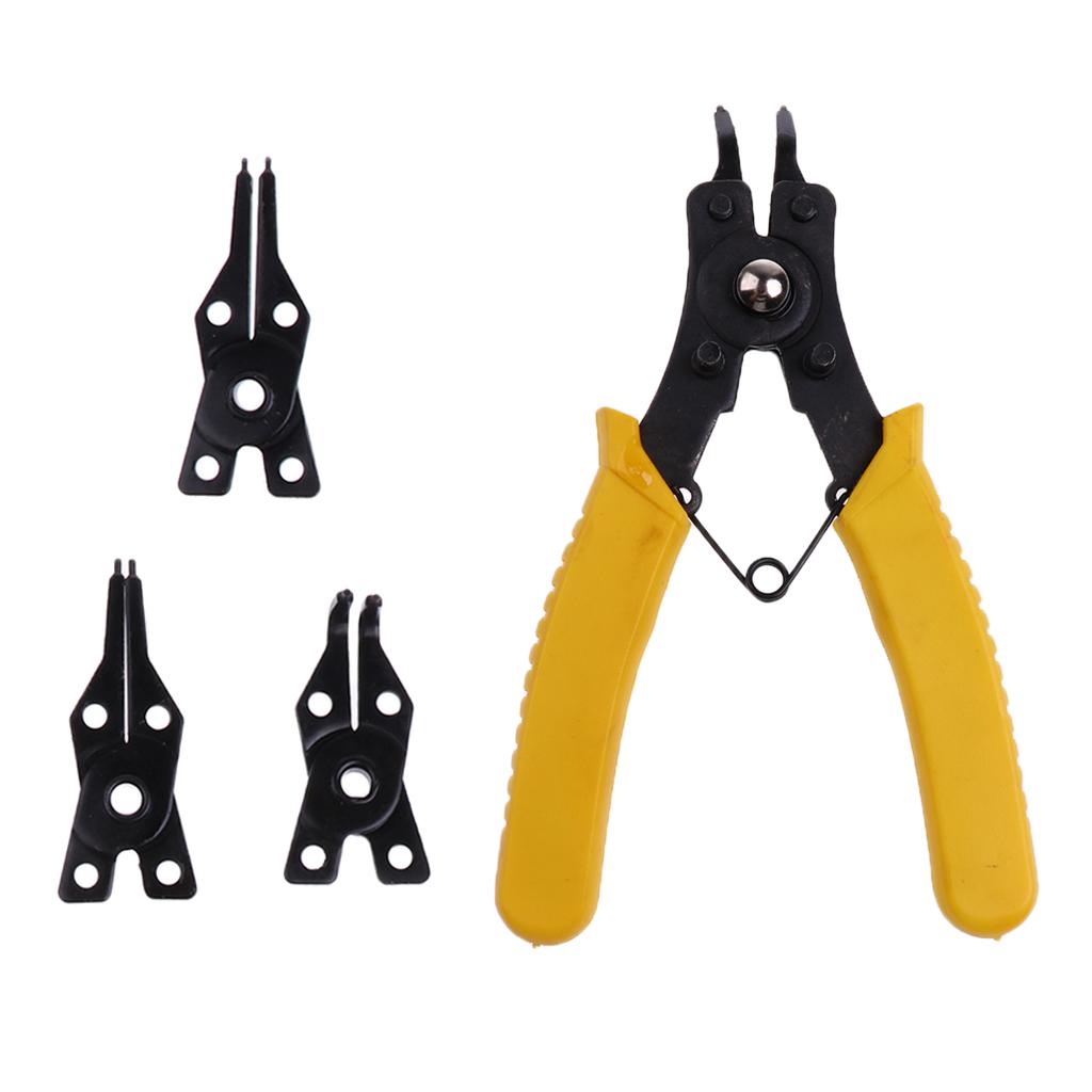 Combination Internal External Circlip Pincher Snap Ring Pliers Set