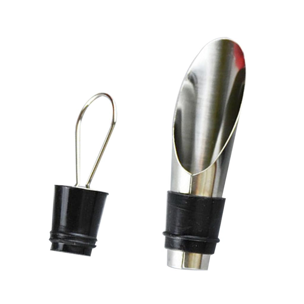 Stainless Steel Bottles Wine Aerating Spout and Pourer with Stopper