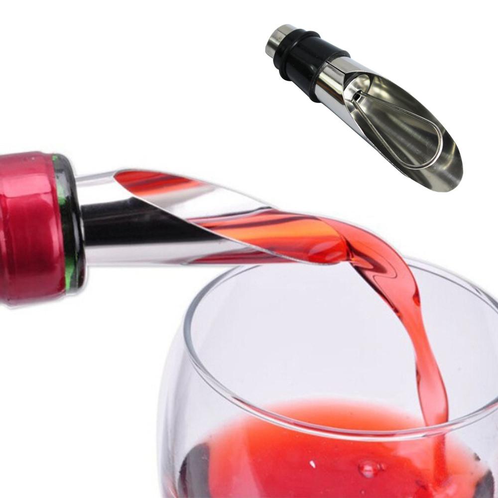 Stainless Steel Bottles Wine Aerating Spout and Pourer with Stopper