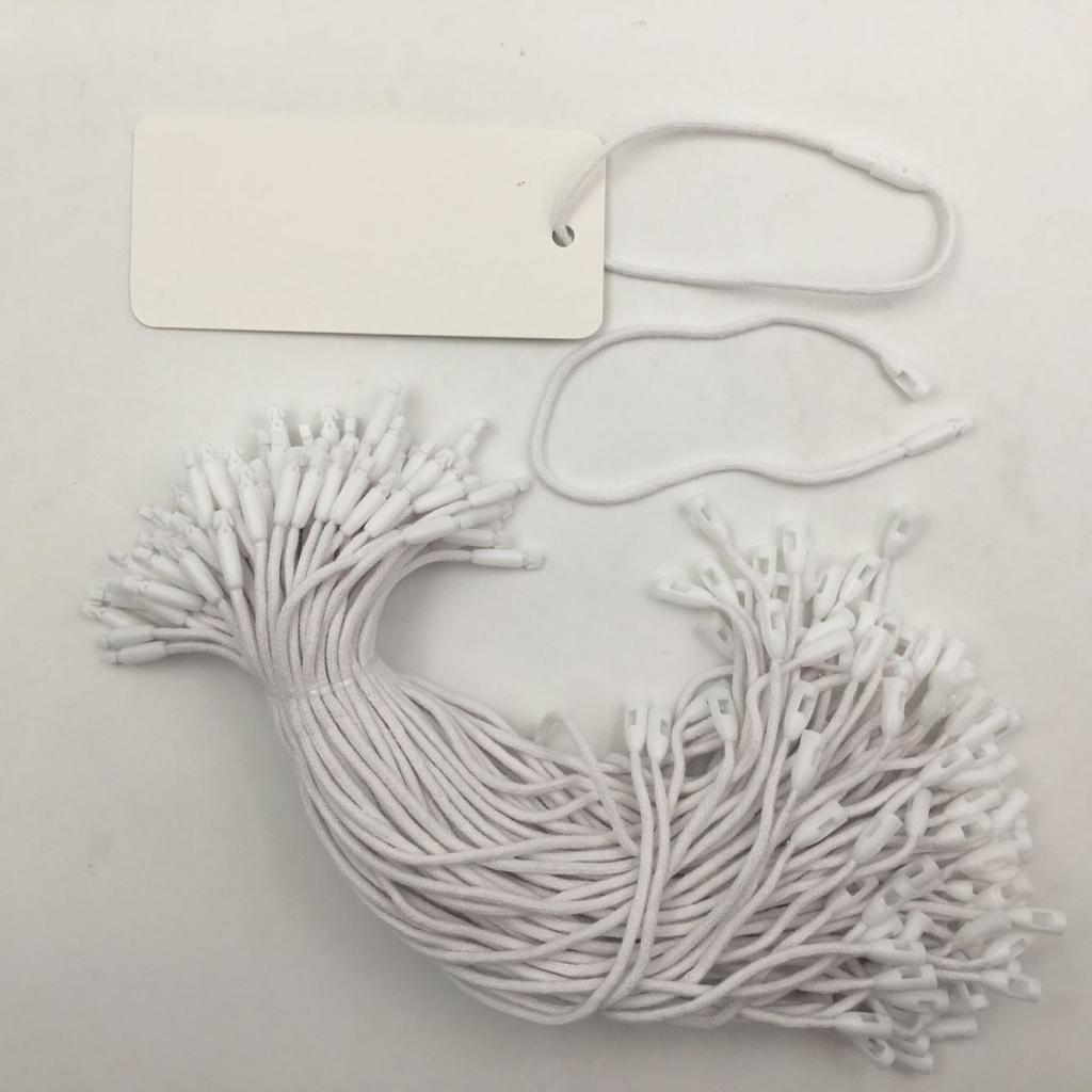 200 Pieces Hang Tag Cotton Fasteners Bullet Tie String 7.5 Inch White