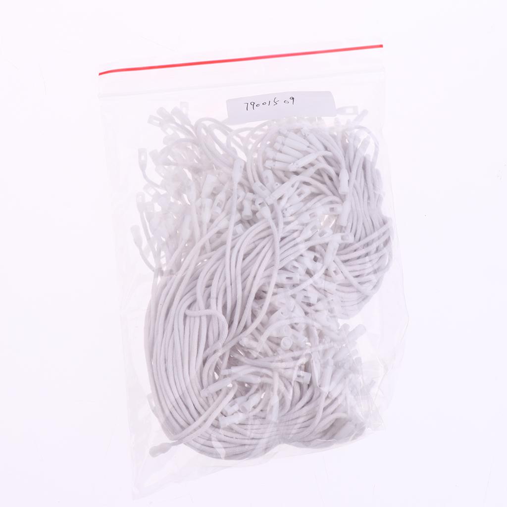 200 Pieces Hang Tag Cotton Fasteners Bullet Tie String 7.5 Inch White