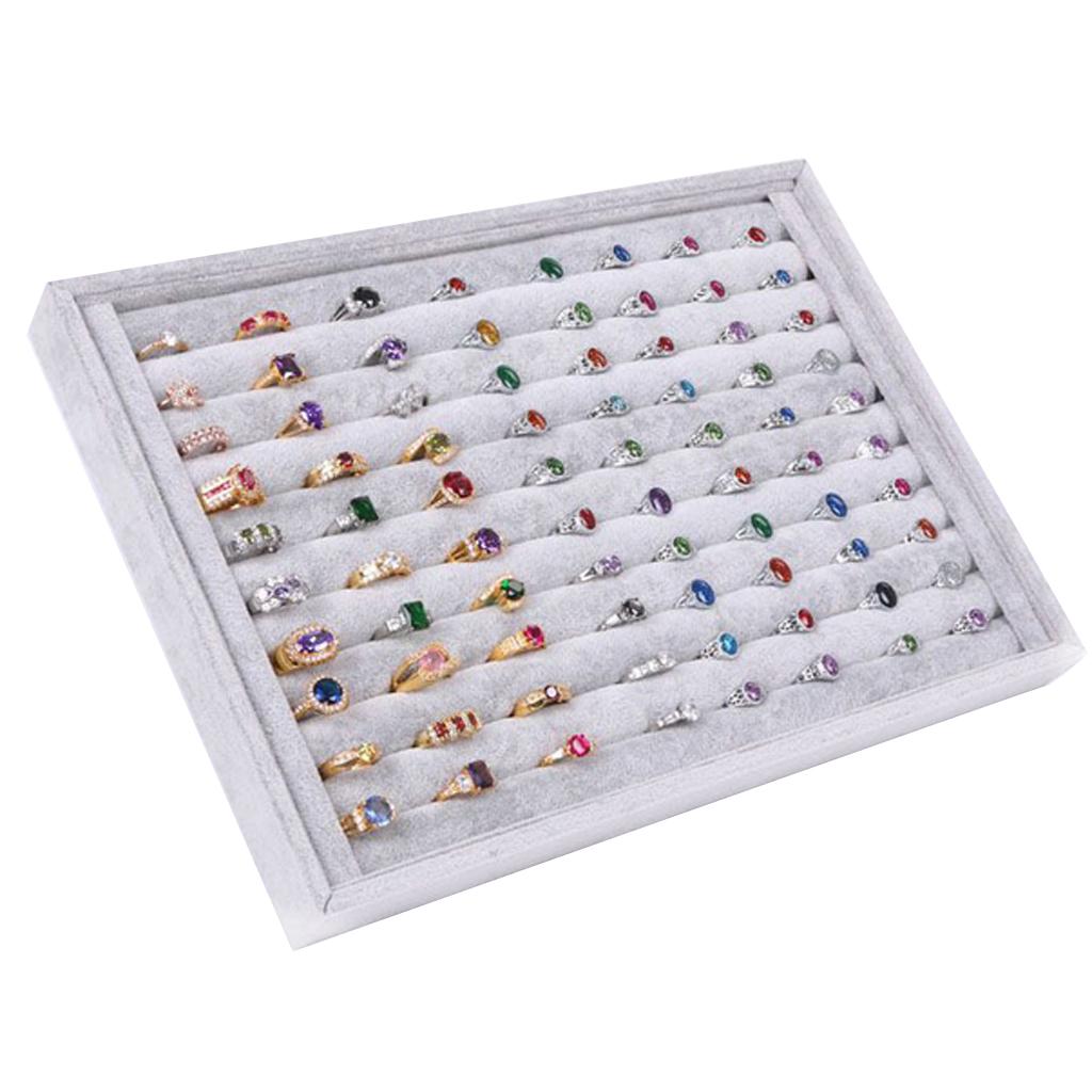 Multi functional Earrings Rings Jewelry Display Organizer Holder Grey