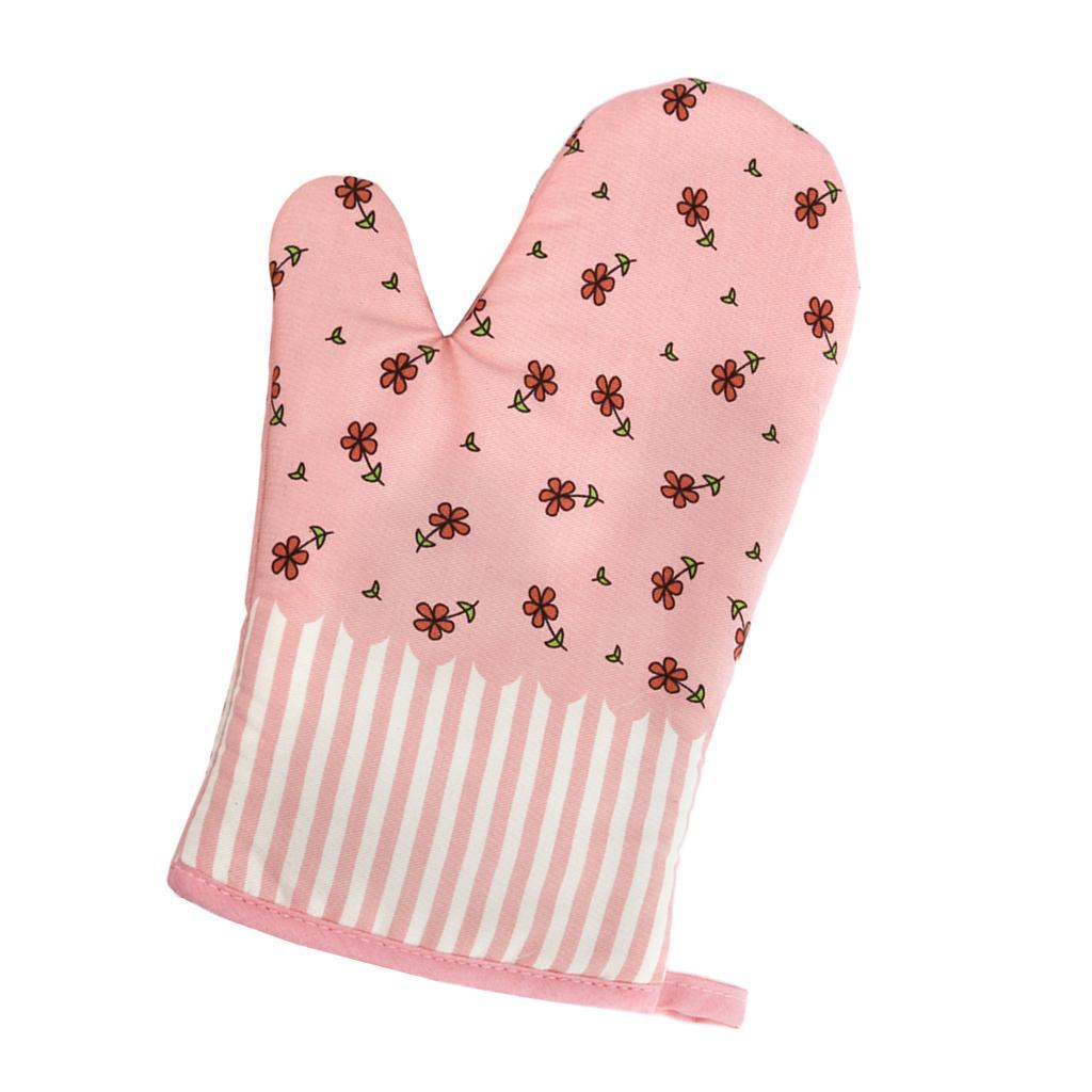 KitchenAid Cotton Oven Mitts Microfiber Cotton Gloves Insulation Mitts Pink