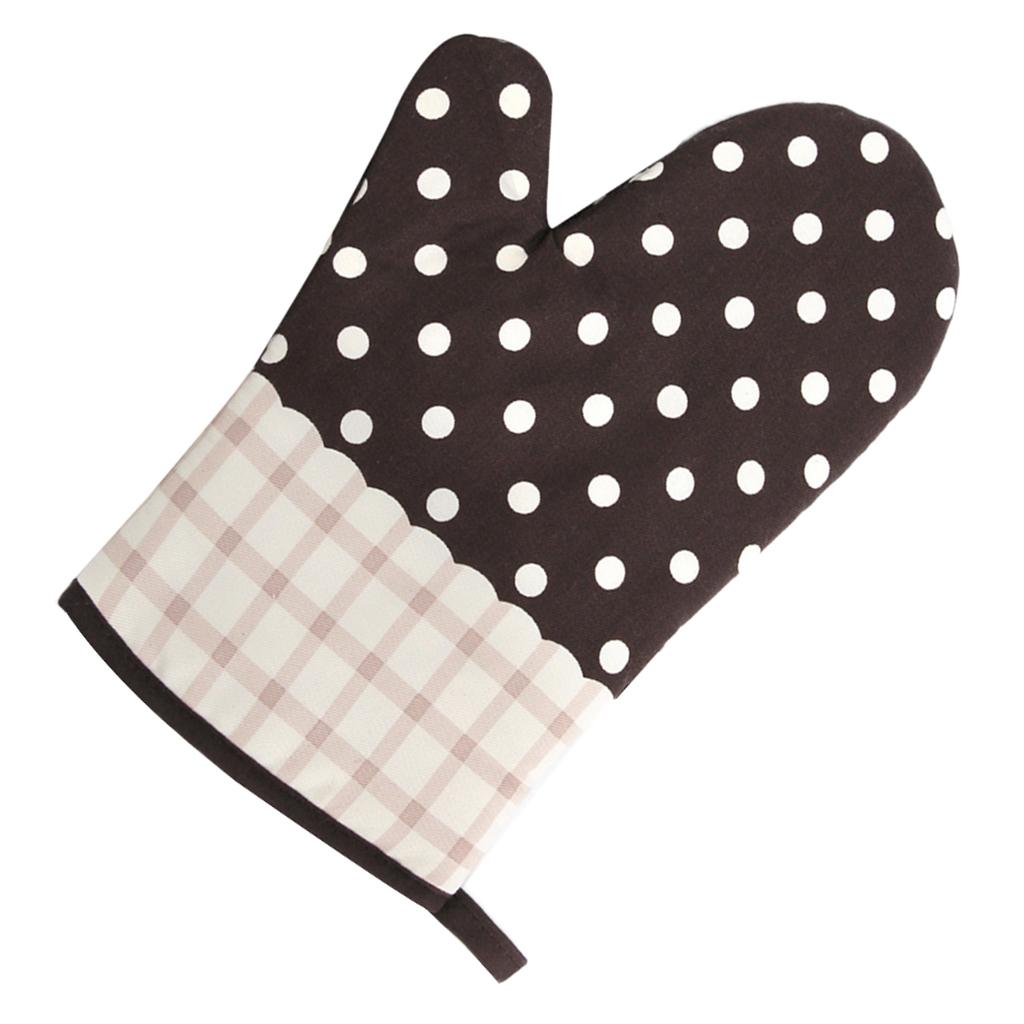 KitchenAid Cotton Oven Mitts Microfiber Cotton Gloves Insulation Mitts Brown