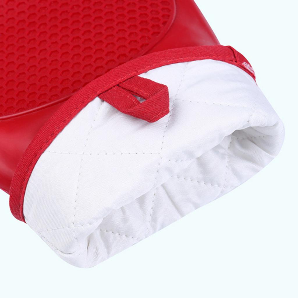 1Piece Silicone Cooking Heat Resistant BBQ Oven Glove Insulation Red